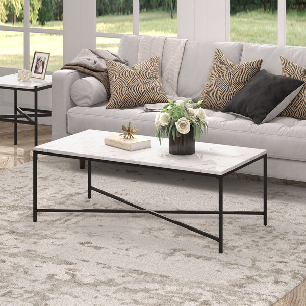 Rectangular ottoman coffee table with deals slide